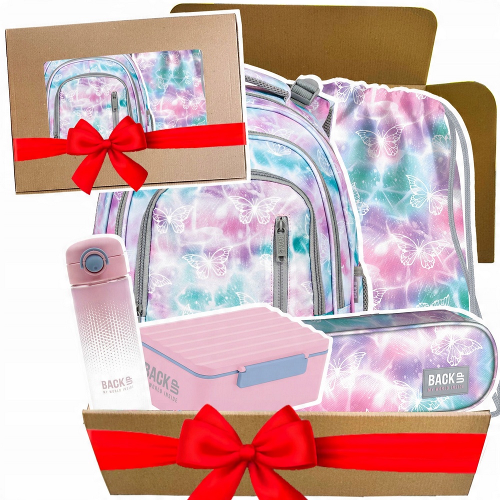 Školský set BackUP 5 dielov – Pastelová magia Motýle